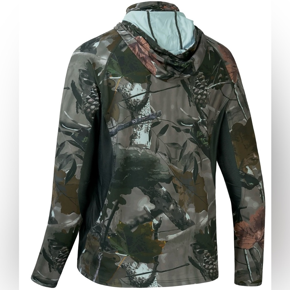 Bassdash Men's UPF 50+ Long Sleeve Hunting Hoodie With Mask FS06M, Size: S - NWT - Picture 4 of 13